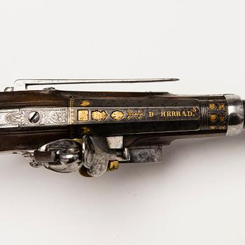 Pair of early 19th Century Spanish flintlock pistols by Manuel Zuloaga, Madrid.