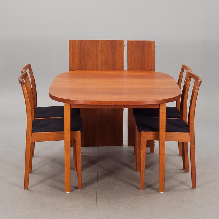 MATGRUPP, 7 delar, teak, Ulferts, Tibro, 1900-talets andra hälft.