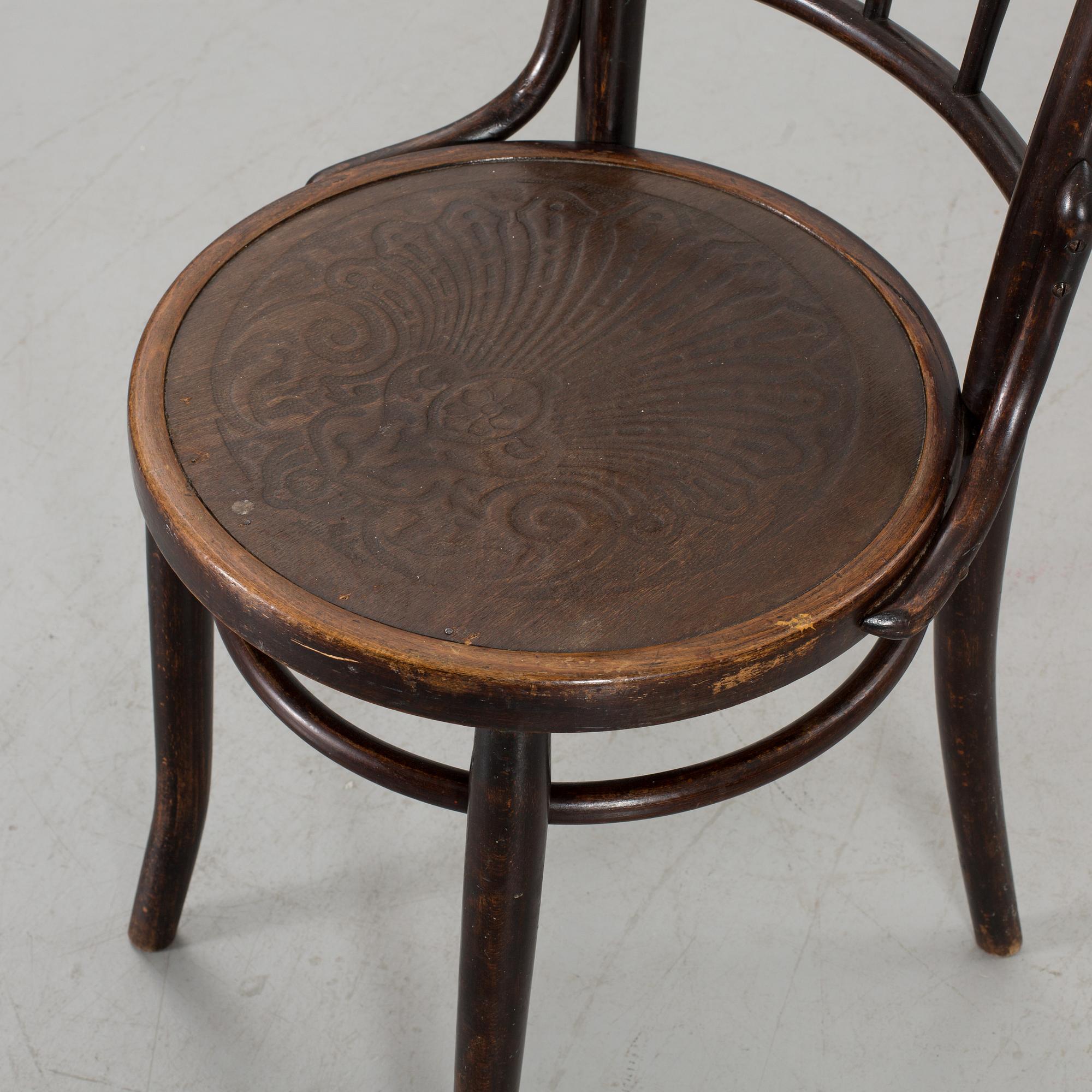 A PAIR OF BENTWOOD CHAIRS, MADE IN ROMANIA.