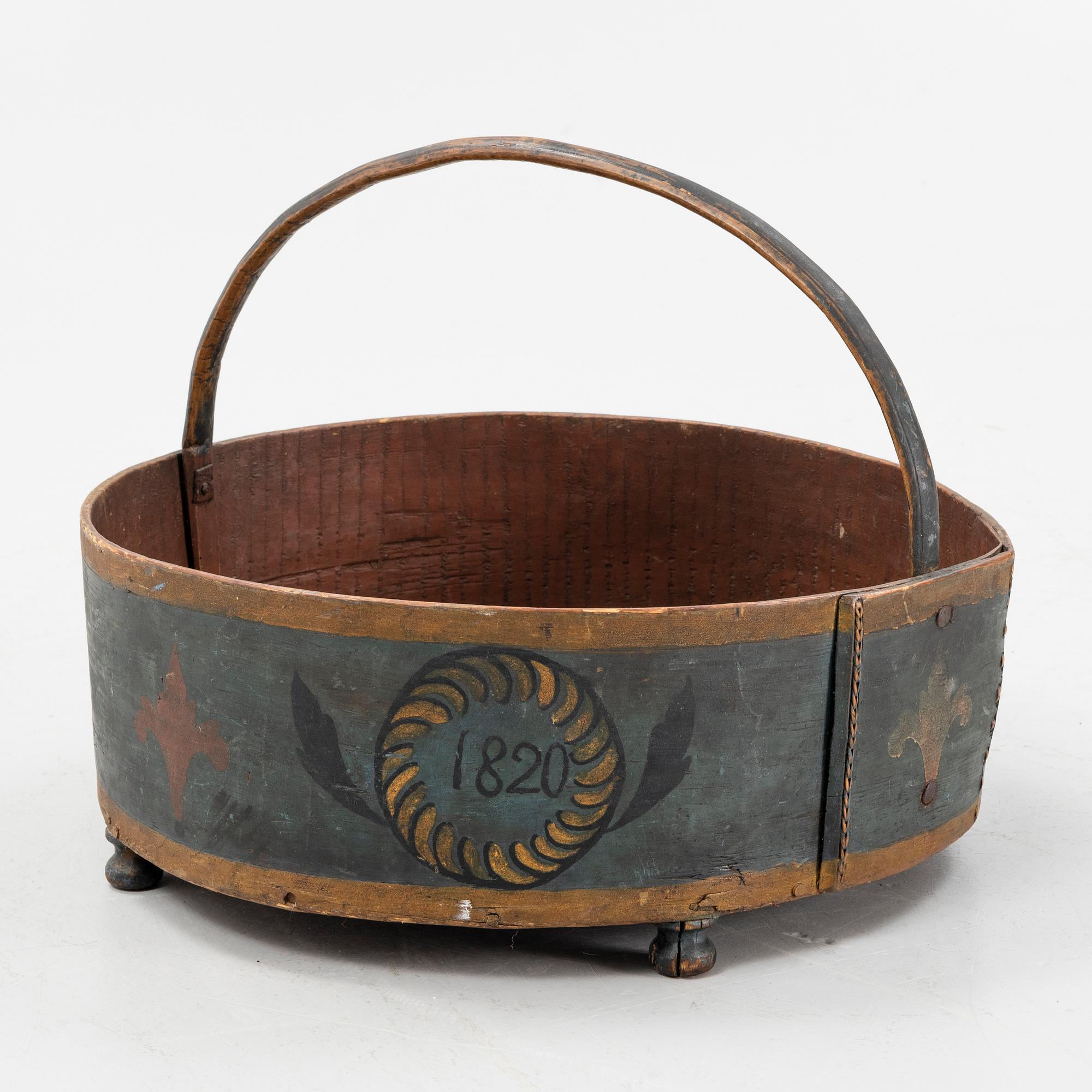 Förningskorg, Hälsingland, daterad 1820.
