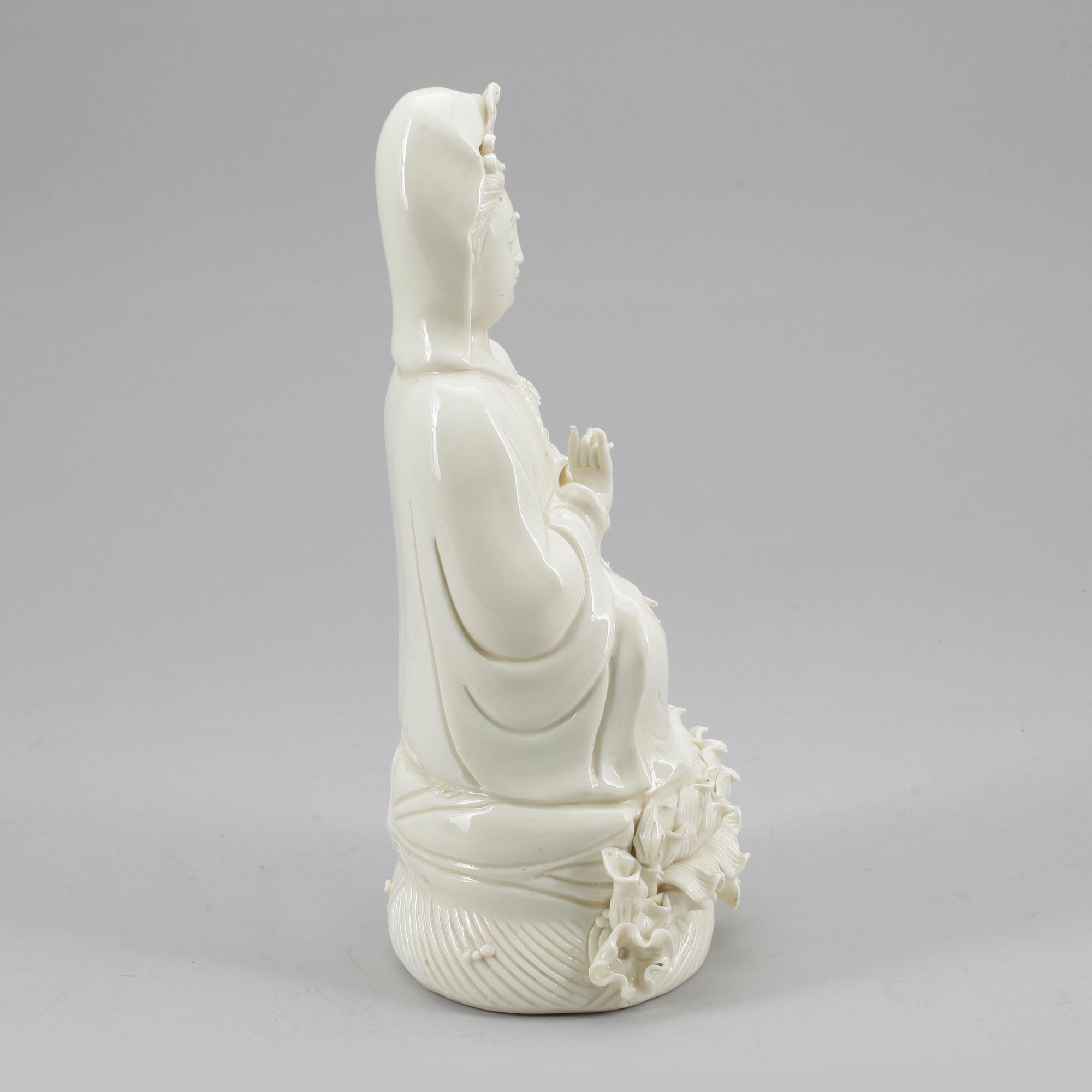 FIGURIN, blanc de chine, Kina, troligen sen Qing dynasti.