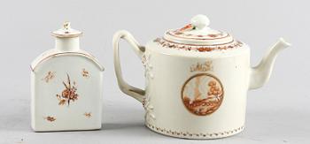 TEKANNA och TEDOSA, porslin, Kina, Qing dynastin, Jiaqing (1796-1820).