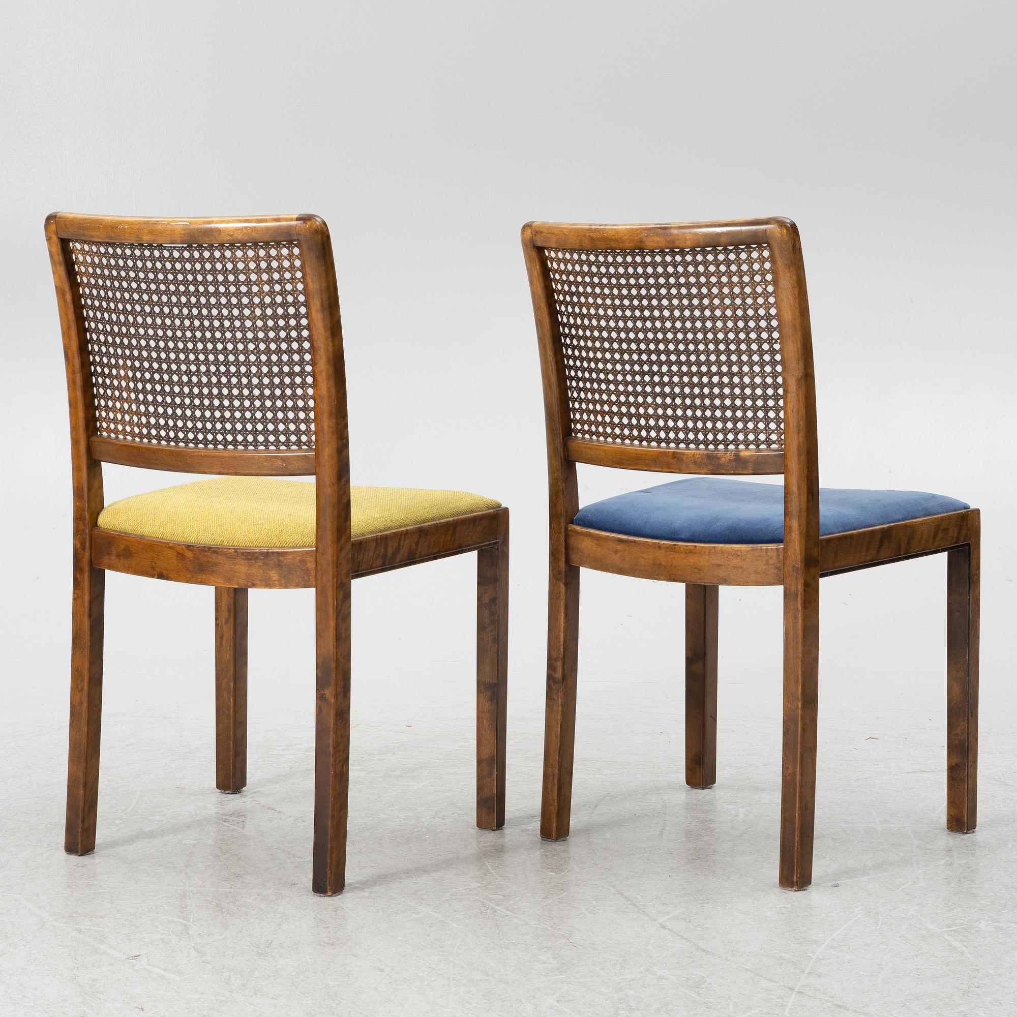 Axel Larsson, a set of three chairs model "952", Svenska Möbelfabrikerna, Bodafors, 1930s.
