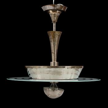 An Art Deco ceiling light, 1920 / 1930s. Height ca 60 cm.