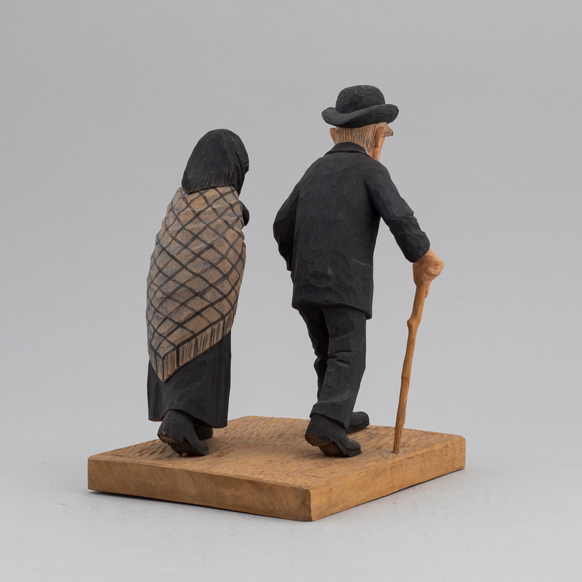 HERMAN ROSELL, sculpture, wood, signed and dated 1953.
