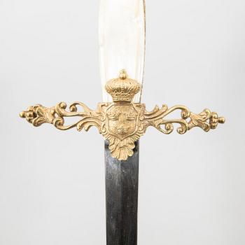 Värja svensk, för ämbetsman, 18/1900-tal, med balja.