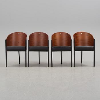 PHILIPPE STARCK, 4 chairs, '"Costes" Tango' Driade-Aleph.