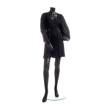 716. BALENCIAGA, a black dress.