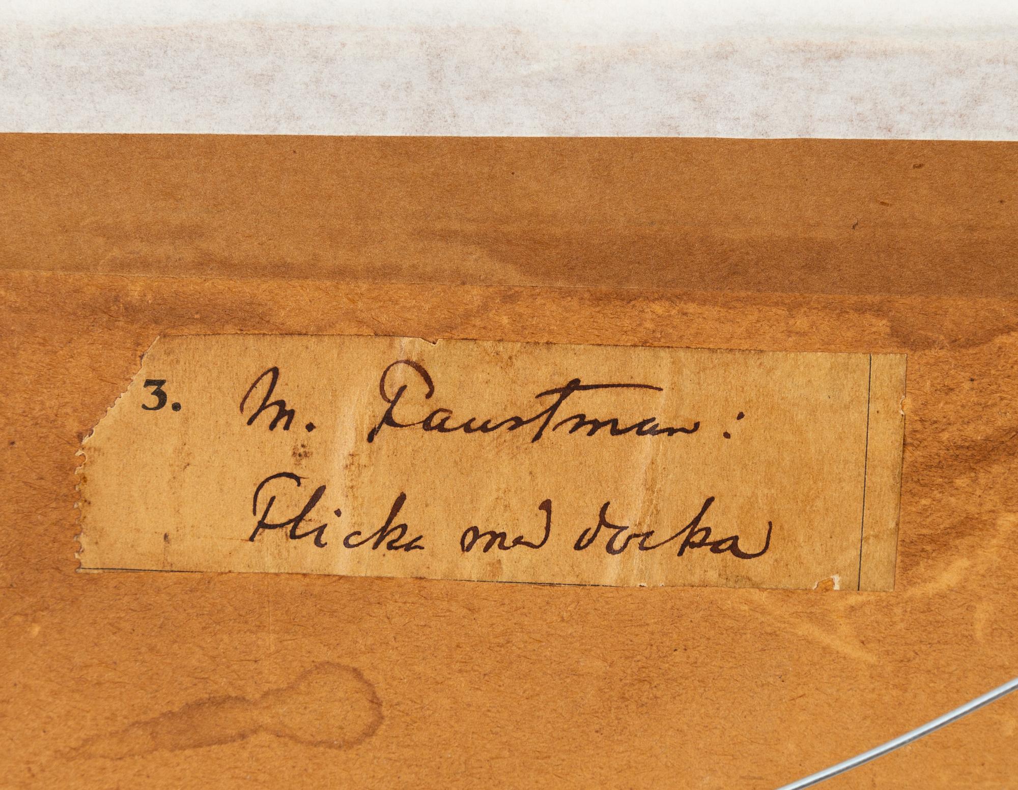 Mollie Faustman, gouache, signed.