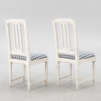 Stolar, ett par, sent 1700-tal. Gustavianska.