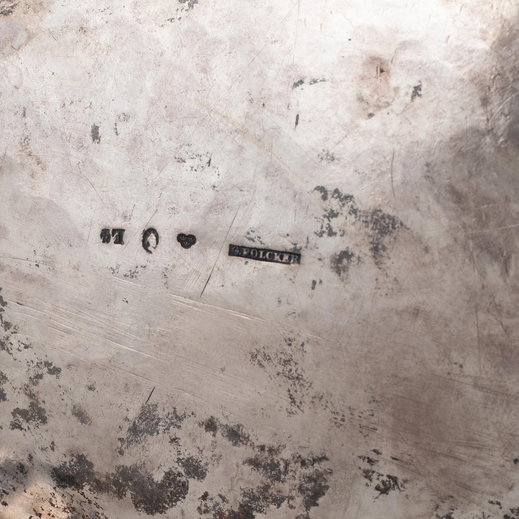 Gustaf Folcker, sockerskrin, silver, senempire, Stockholm 1841.