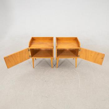 Bedside tables, a pair, 1940s/50s.