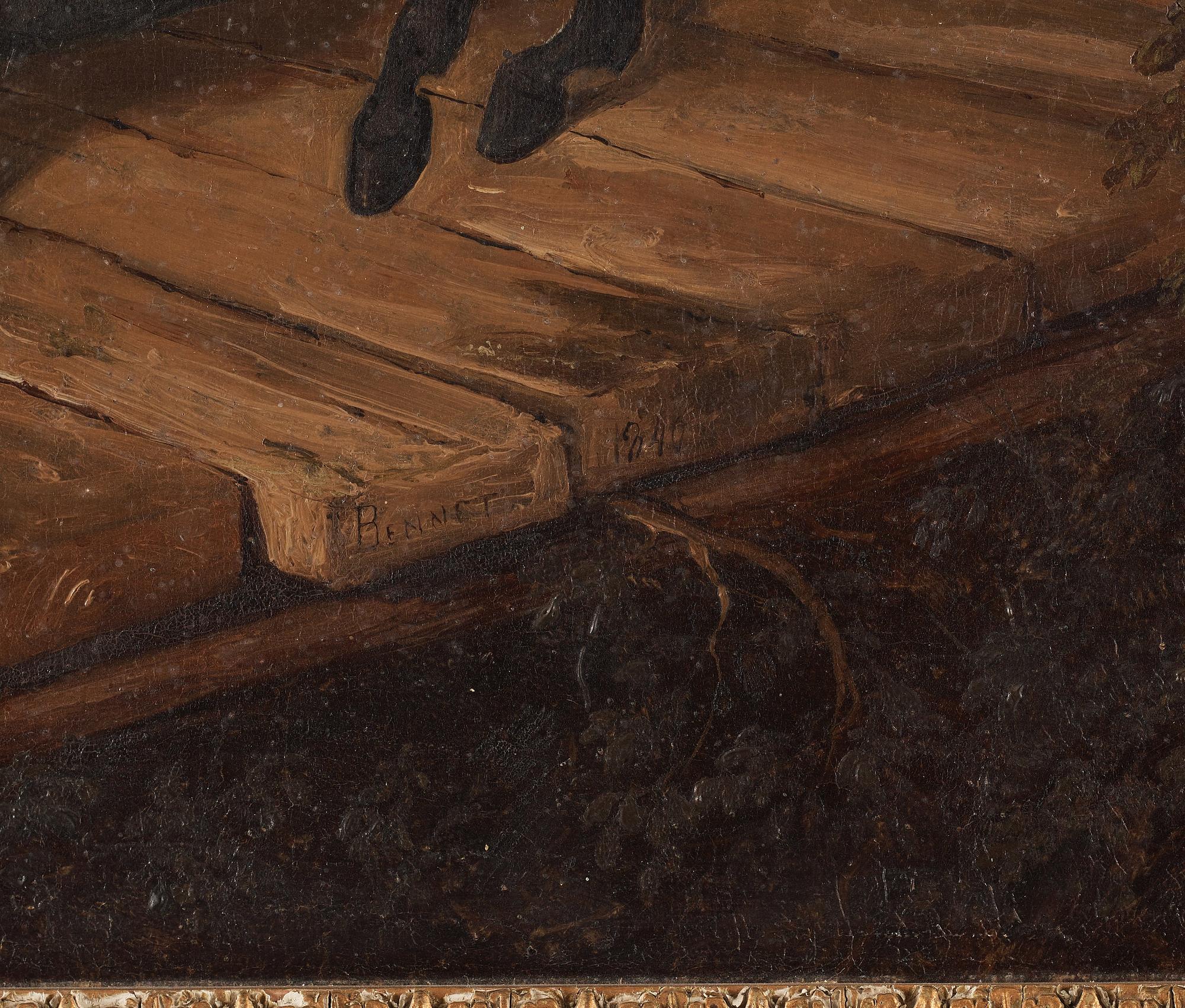 Carl Stephan Bennet, Royal Hussar on horse.