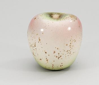 A Hans Hedberg faience apple, Biot, France.