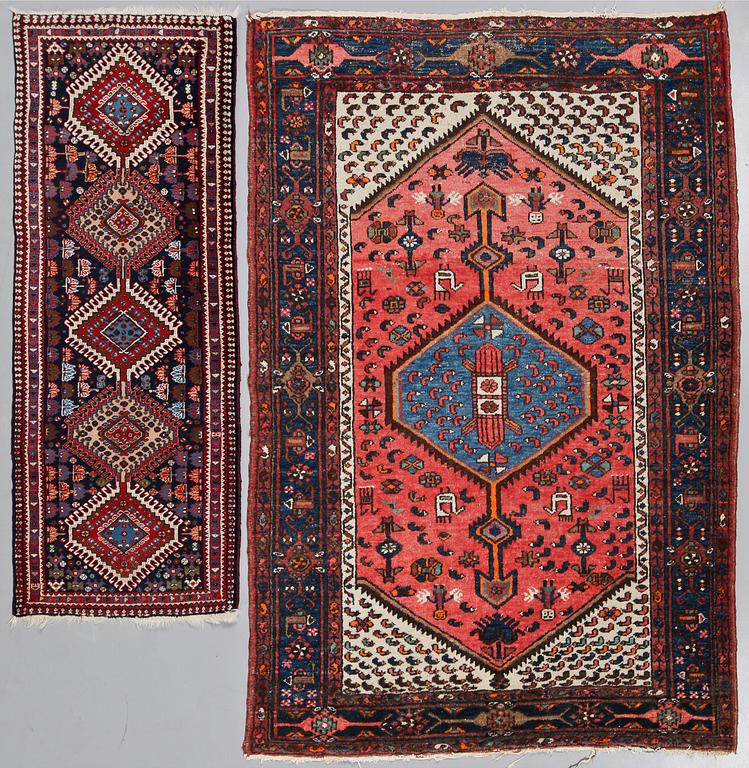 MATTOR, 2 st, orientaliska, old/semiantik, 193x126 samt 155x56 cm.