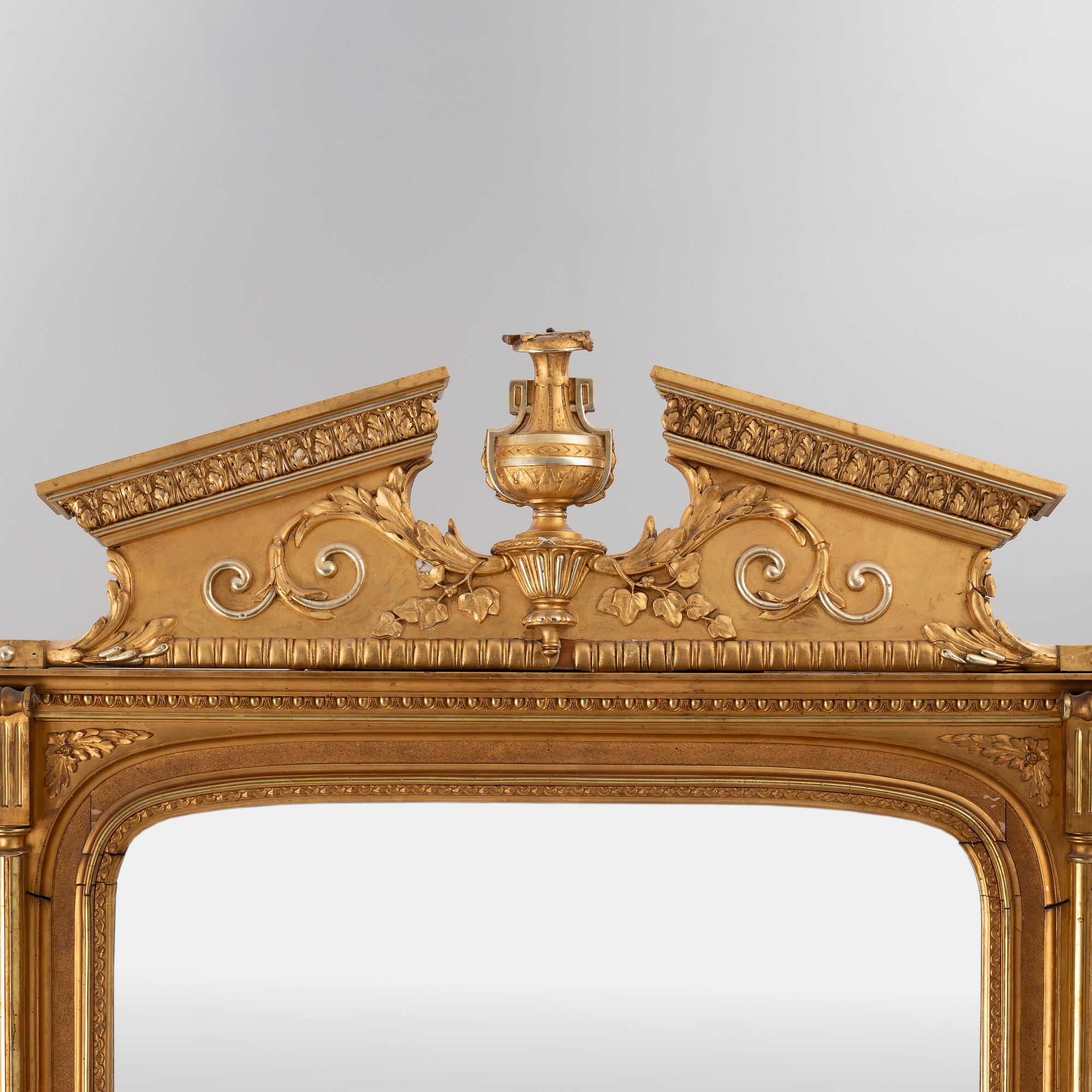 Golvspegel, nyrokoko, 1800-talets slut.