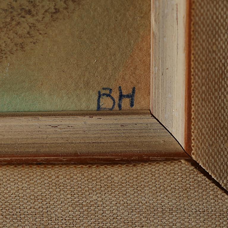 BRITA HANSSON, 2 st, blandteknik, monogramsignerade.