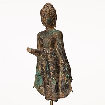 A standing figure of Buddha, Thailand, 18th Century.