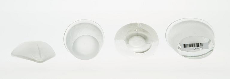 Tapio Wirkkala, TAPIO WIRKKALA, ART GLASS, 4 PIECES.