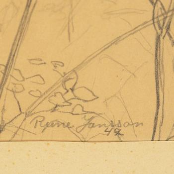 RUNE JANSSON, pencil on paper, signed and dated -42.