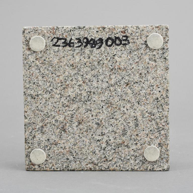 A Bertil Vallien sand cast sculpture, 'Complicanti', Kosta Boda, 3/20.