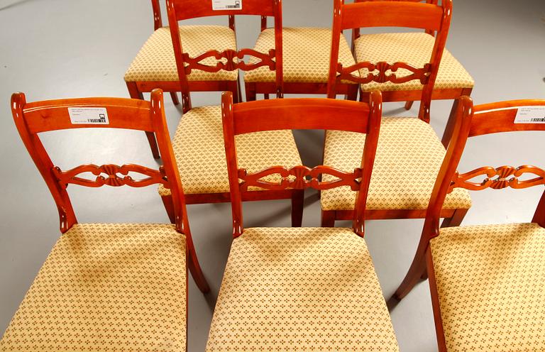 MATSALSBORD och STOLAR, 8 st, 1800-1900-tal.