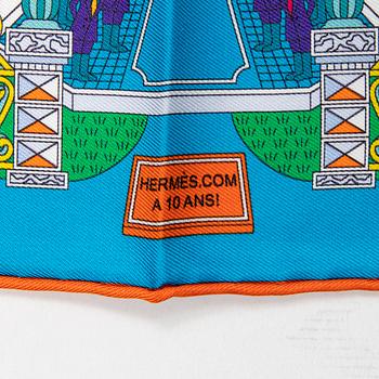HERMÈS, two pochette/gavroche scarves.