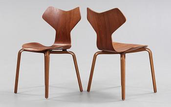 ARNE JACOBSEN, "Grand Prix", stolar, 6 st, Fritz Hansen, Danmark, sannolikt 1950-60-tal.