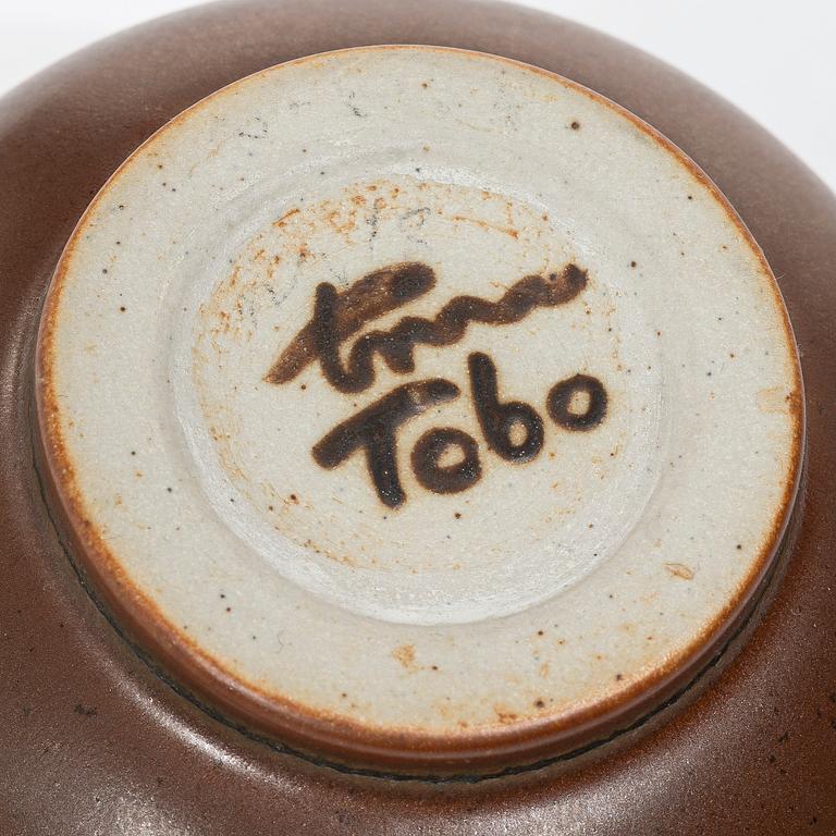Erich & Ingrid Triller, vases, 3 pieces and 1 dish, Tobo.
