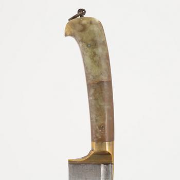 An Indo-Persian dagger with agate handle.