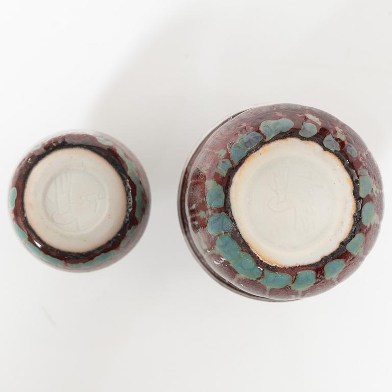 Stig Lindberg, four stoneware miniatures, Gustavsberg.