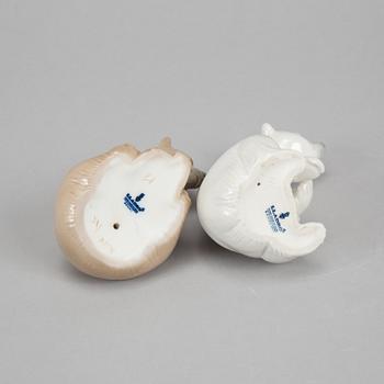 Lladrò two porcelain polar bears, Spain.