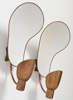 Carl-Axel Acking, a pair of wall lamps model "5029", Bröderna Malmströms Metallvarufabrik, Malmö, 1940s.