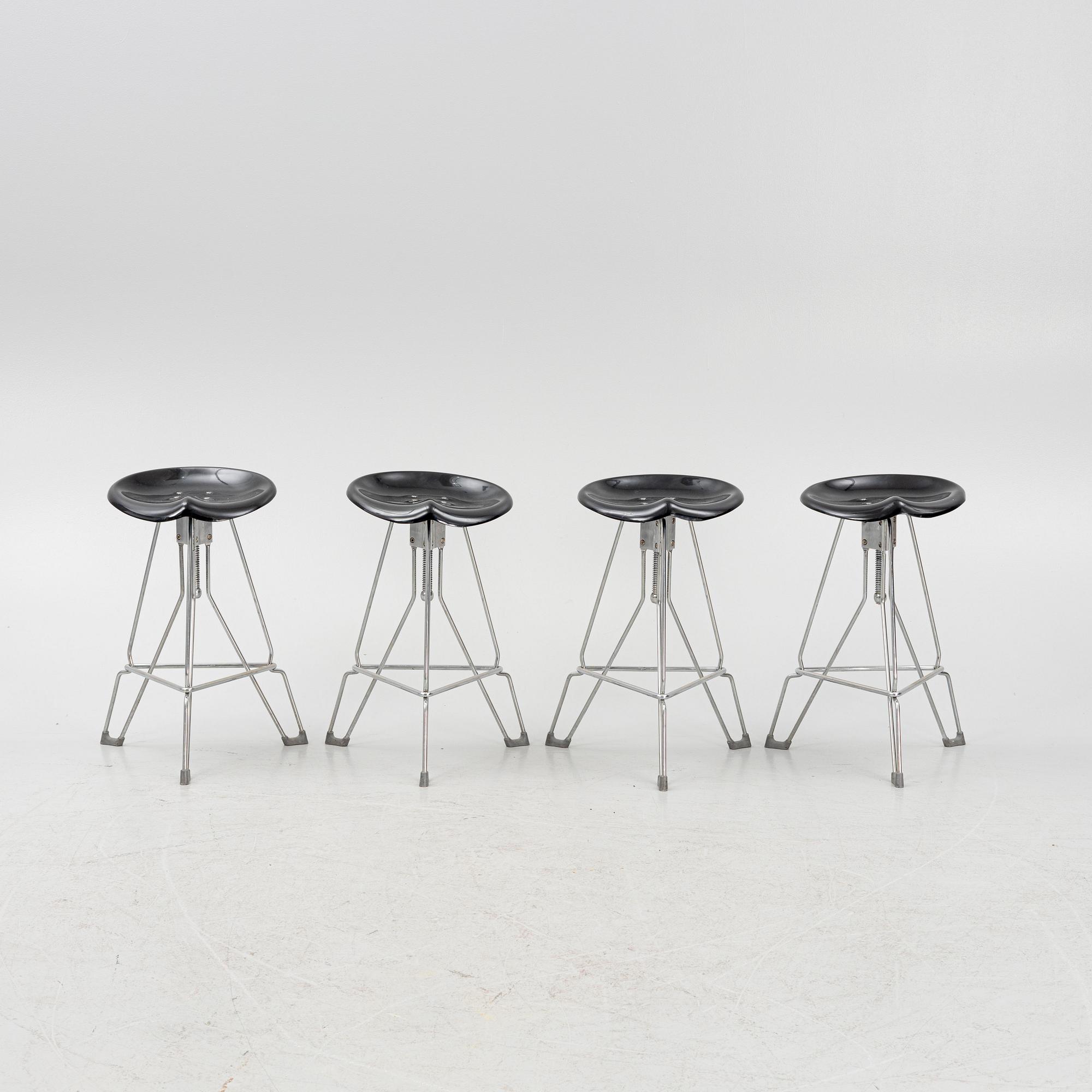 Yasu Sasamoto, a set of four 'Dulton stools' from Dulton Co, later part of the 20th Century.