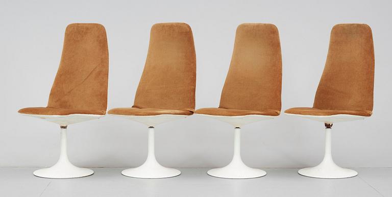 SNURRSTOLAR, 4 st, Johanson Design, Markaryd, 1970-tal.