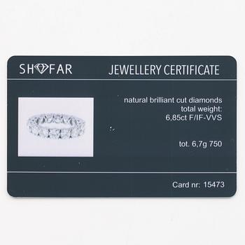Full eternity ring 18K white gold set with brilliant-cut diamonds.