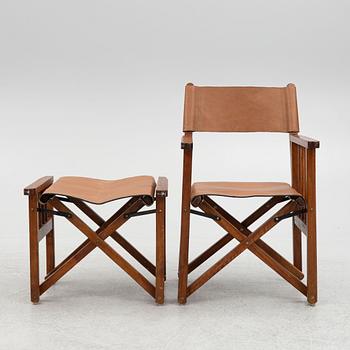 A collapsible chair with ottoman, end of the 20th century.