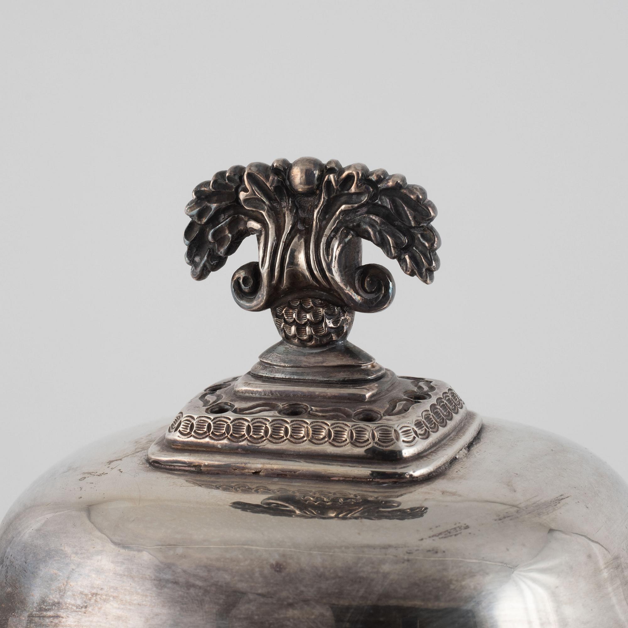 A Silver Plated Empire Style Samovar, circa 1900.