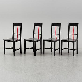 BJÖRN ALGE, stolar, 4 st, "Frame", 1980-tal.