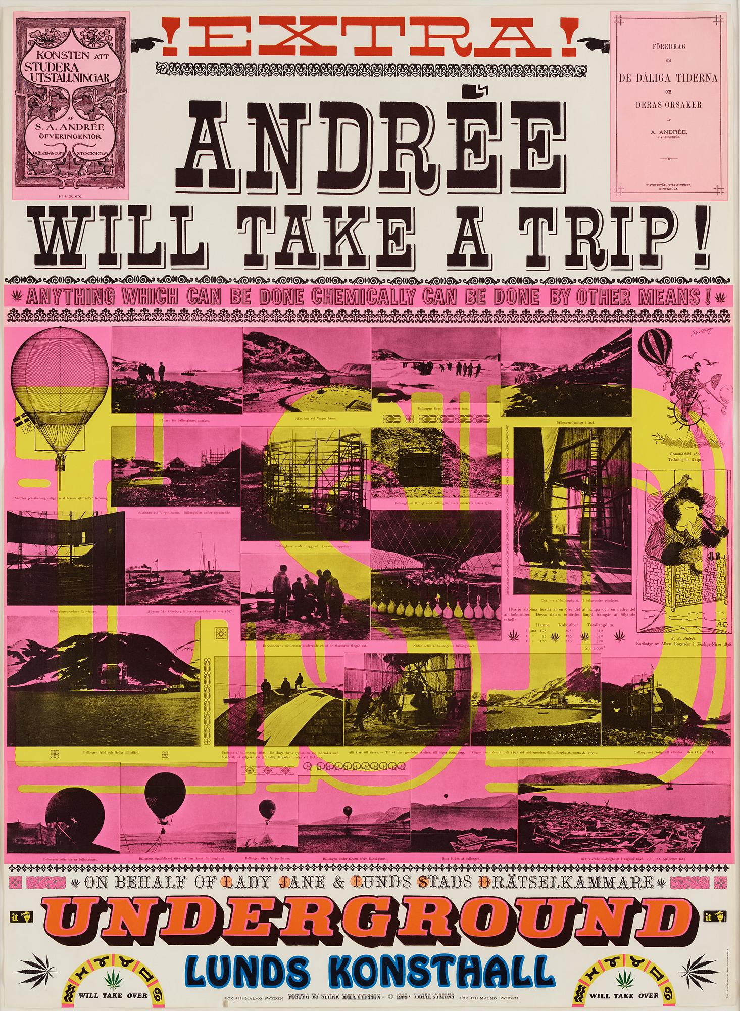 Sture Johannesson, "Andrée will take a trip Underground Lunds Konsthall".