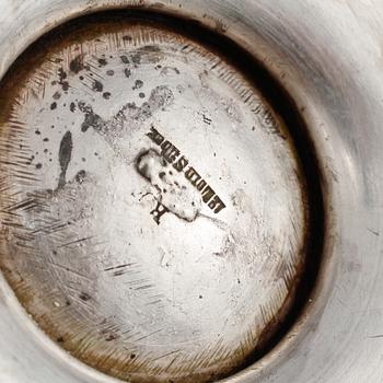 TESERVIS, 3 delar, låghaltigt silver, Tyskland, 1800-talets andra hälft. Vikt 800 g.