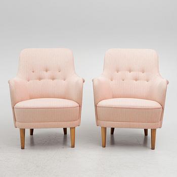 Carl Malmsten, armchairs. A pair, "Samsas", AB OH Sjögren, second half of the 20th century.