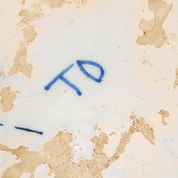 A large blue and white faience jar, Delft, 18th century.