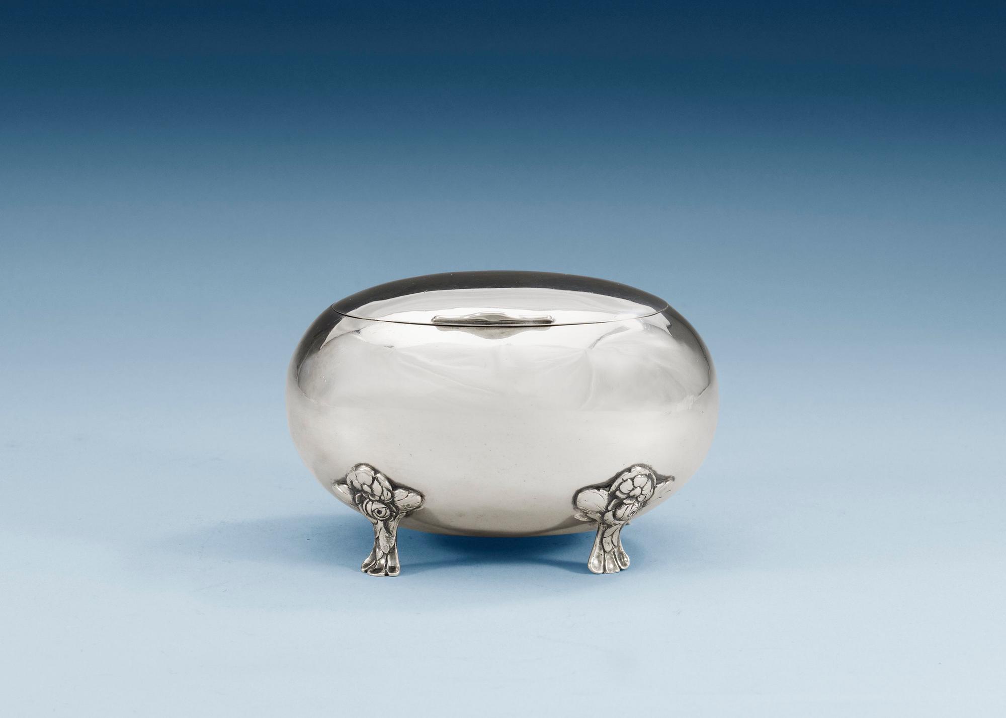 A RUSSIAN SILVER SUGER-BOX,