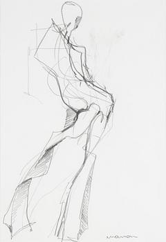 Peter Mandl, pencil drawing, signed.