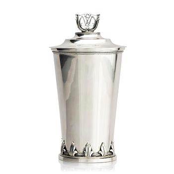 458. Atelier Borgila, cup with lid, sterling silver, Stockholm 1939.
