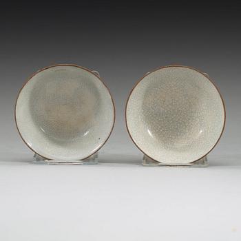 A pair of Chinese ceramic teacups, early 20th Century.