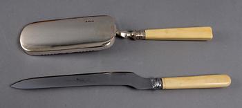 BORDSSKYFFEL och TRANSCHERKNIV, nysilver.