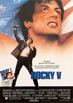 Film Poster Sylvester Stallone "Rocky V" 1985.