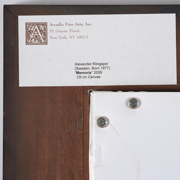 Alexander Klingspor, "Memoria".